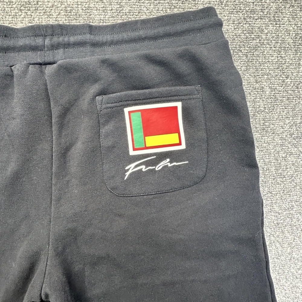 FUBU Shorts Mens XL Black Sweat Fleece World Tour 1992 Graphic City 10 Inseam‎ - Picture 10 of 10